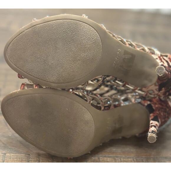 Zigi Soho Duran Mermaid Cage Peep Toe Stiletto Heels Women’s 8.5M - Picture 7 of 8